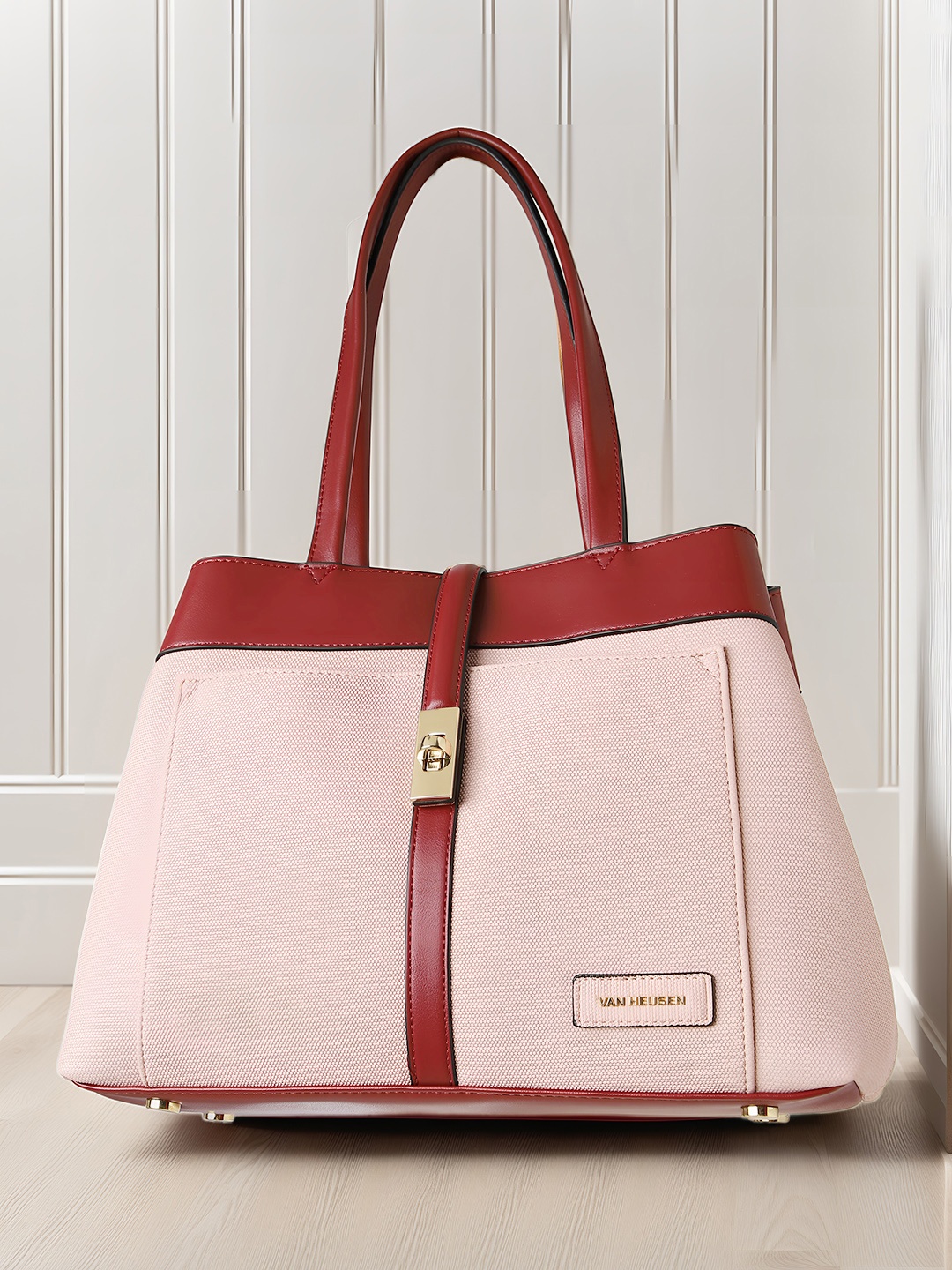 

Van Heusen Colourblocked Shoulder Bag, Pink