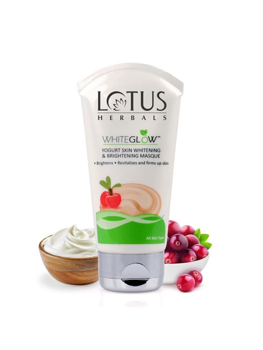 

Lotus Herbals Set Of 4 Whiteglow Yogurt Skin Whitening & Brightening Masks - 80g Each, White