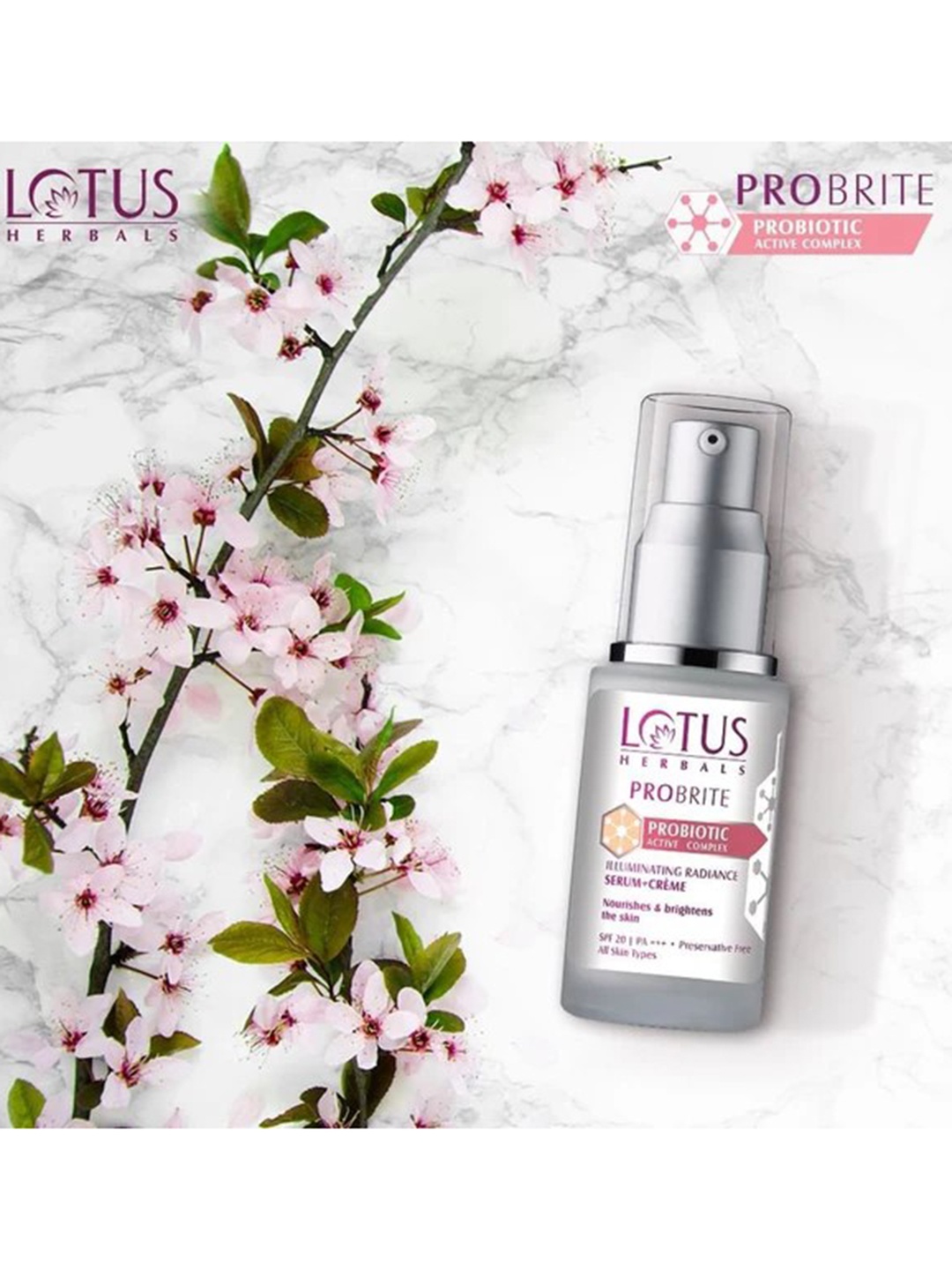 

Lotus Herbals Set Of 2 Probrite Illuminating Radiance Serum & Cream - 30ml Each, White