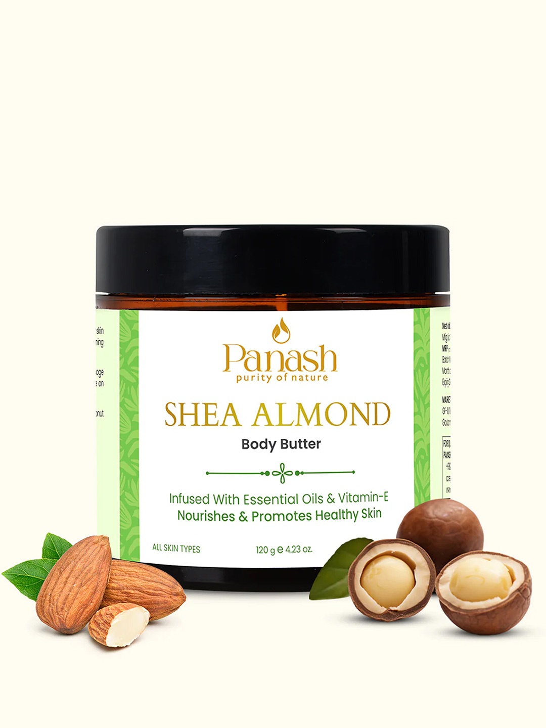 

PANASH Shea & Almond Body Butter With Vitamin E To Nourish Skin-120g, White