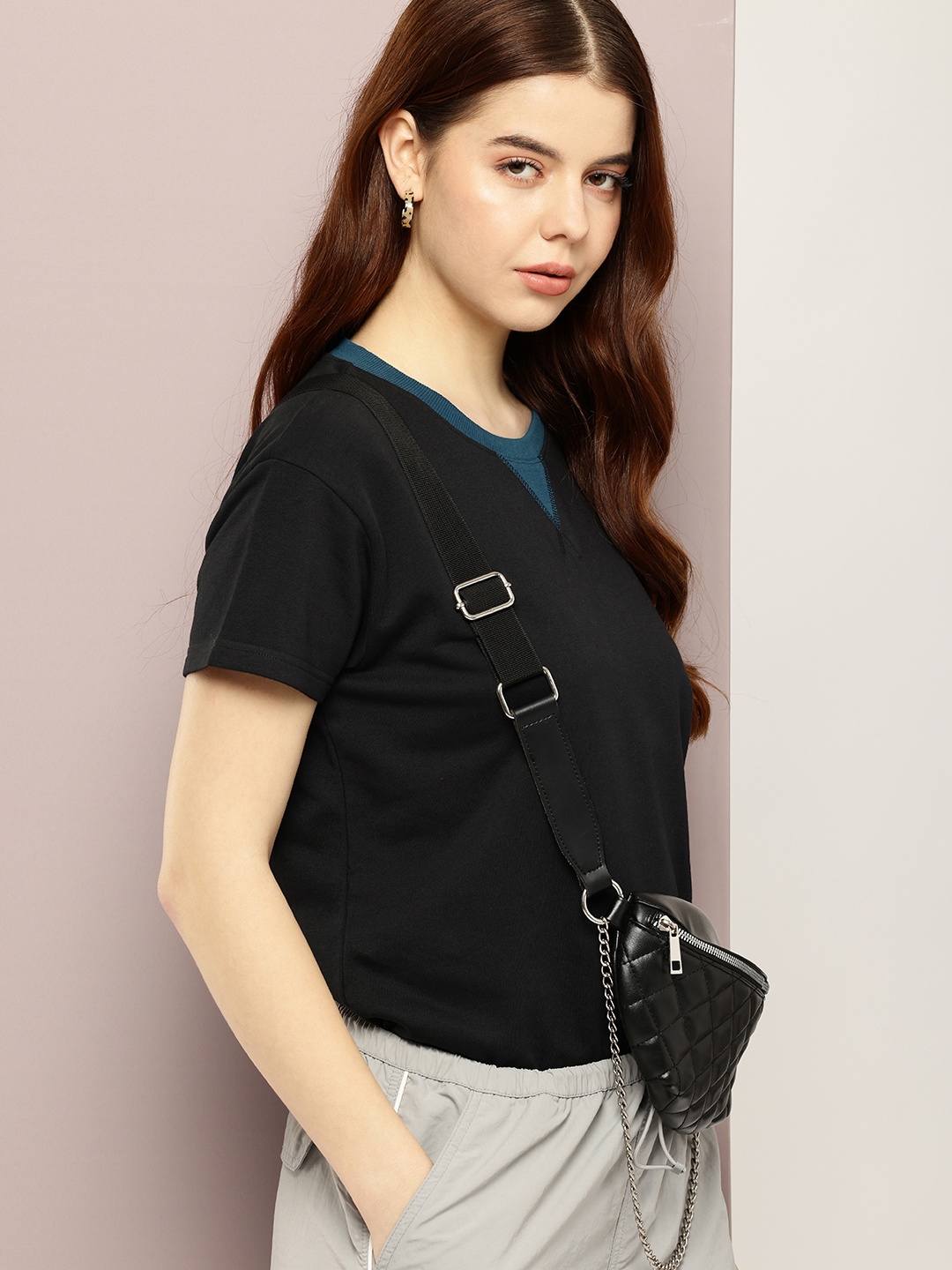 

DILLINGER Boxy Pure Cotton T-shirt, Black