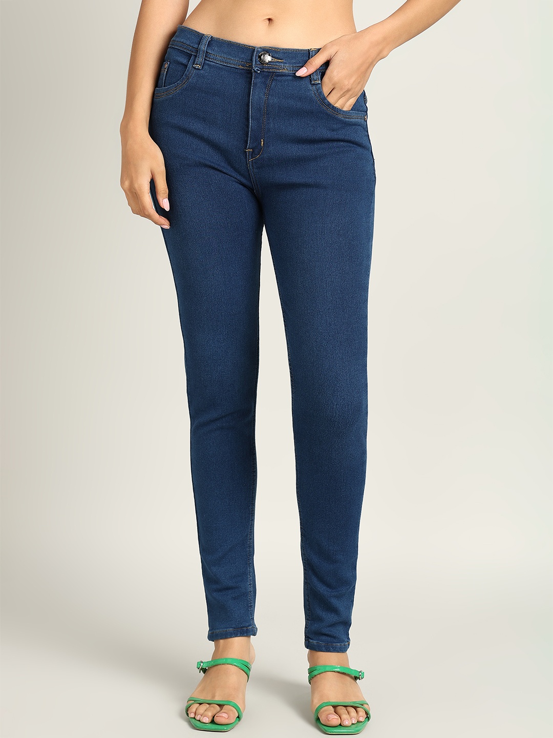 

Nifty Women Plus Size Skinny Fit Denim Stretchable Jeans, Blue