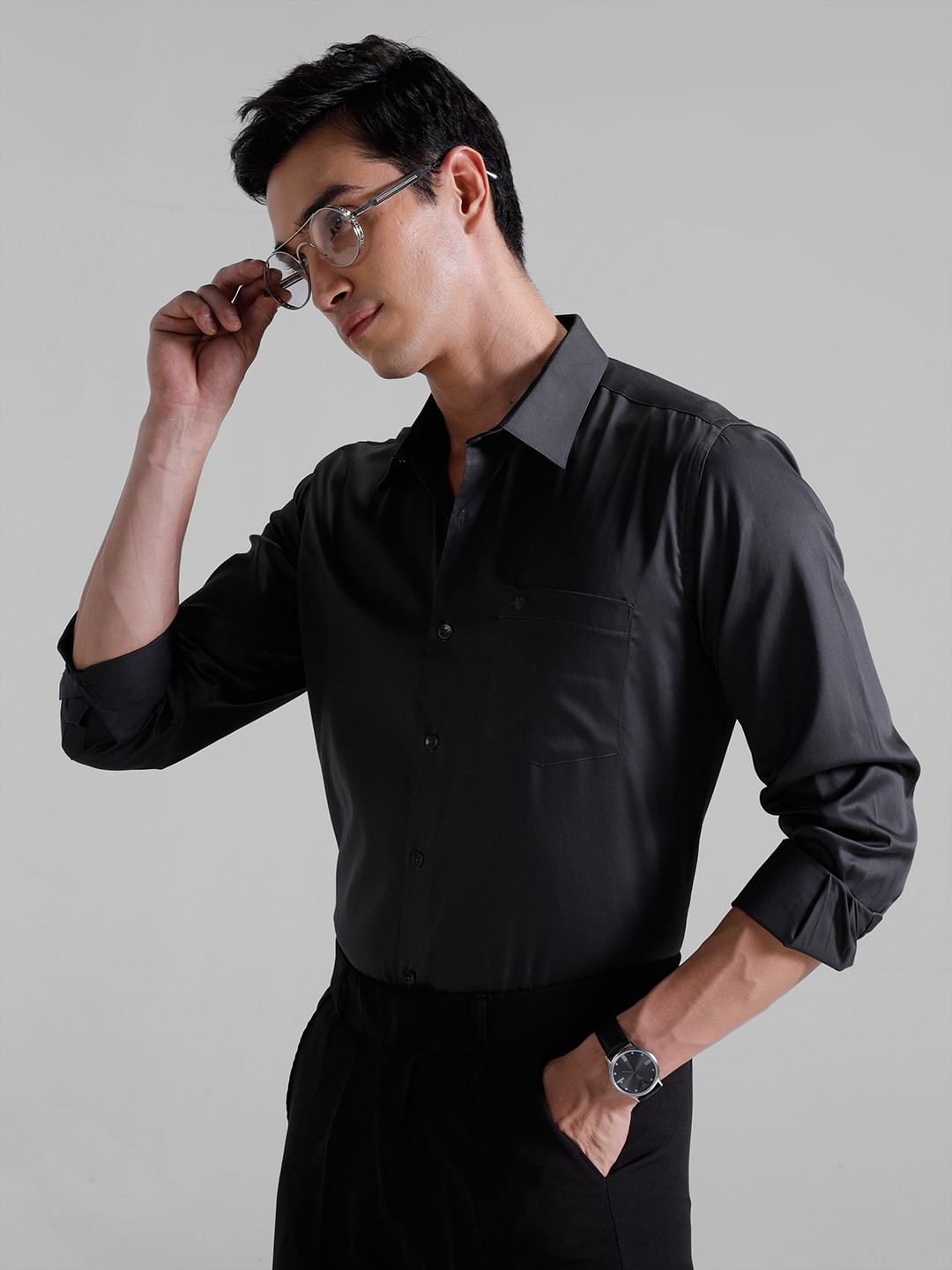 

INVICTUS Signature Pure Cotton Formal Shirt, Grey