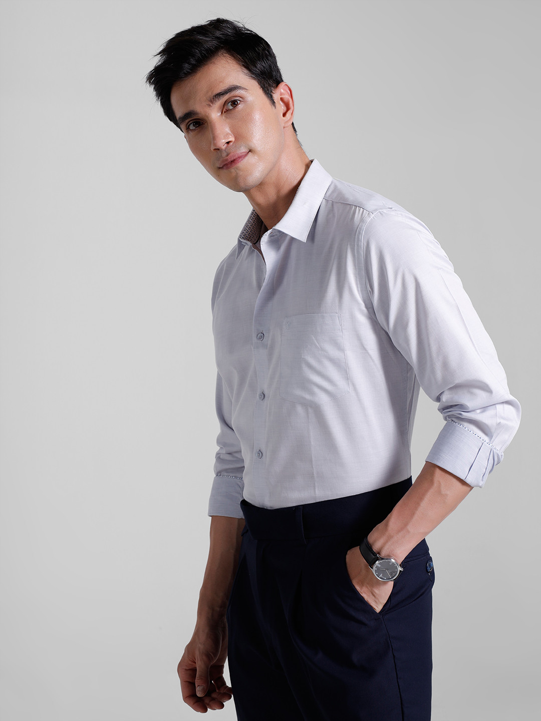 

INVICTUS Signature Pure Cotton Formal Shirt, Blue