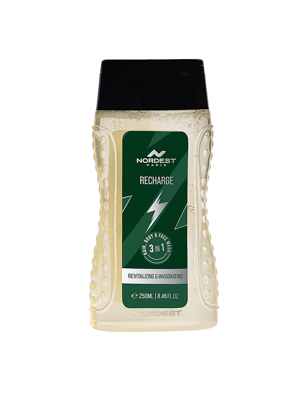 

Nordest Paris Recharge Revitalizing & Invigorating 3-in-1 Hair Face & Body Wash - 250 ml, Transparent
