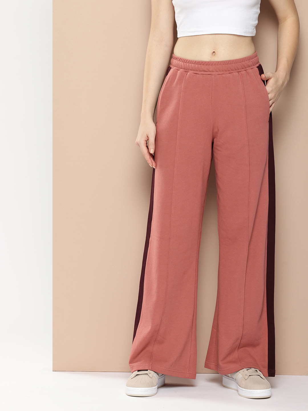 

Difference of Opinion Women Ultra Soft Drapey Cotton Extra Baggy Korean Pant, Mauve