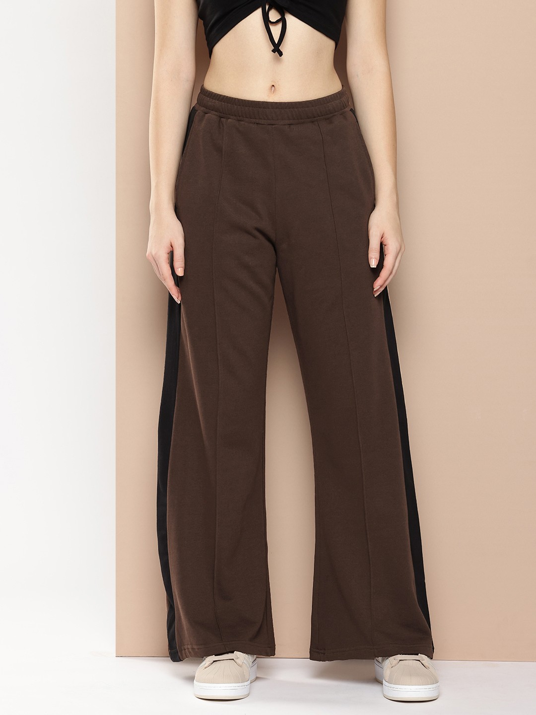 

Difference of Opinion Women Ultra Soft Drapey Cotton Extra Baggy Korean Pant, Brown