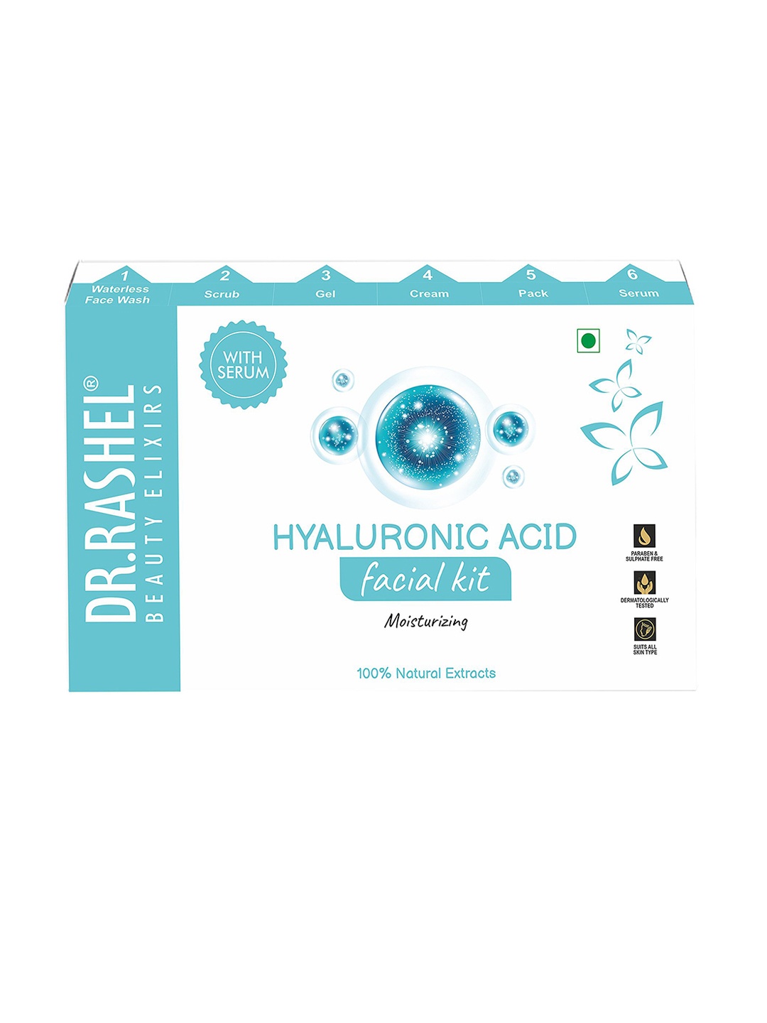 

DR.RASHEL Hyaluronic Acid Facial Kit For Moisturizing Skin - 140g, Blue