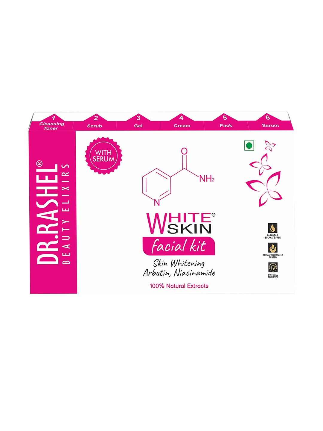 

DR.RASHEL White Skin Facial Kit For Skin Whitening - 140g, Pink