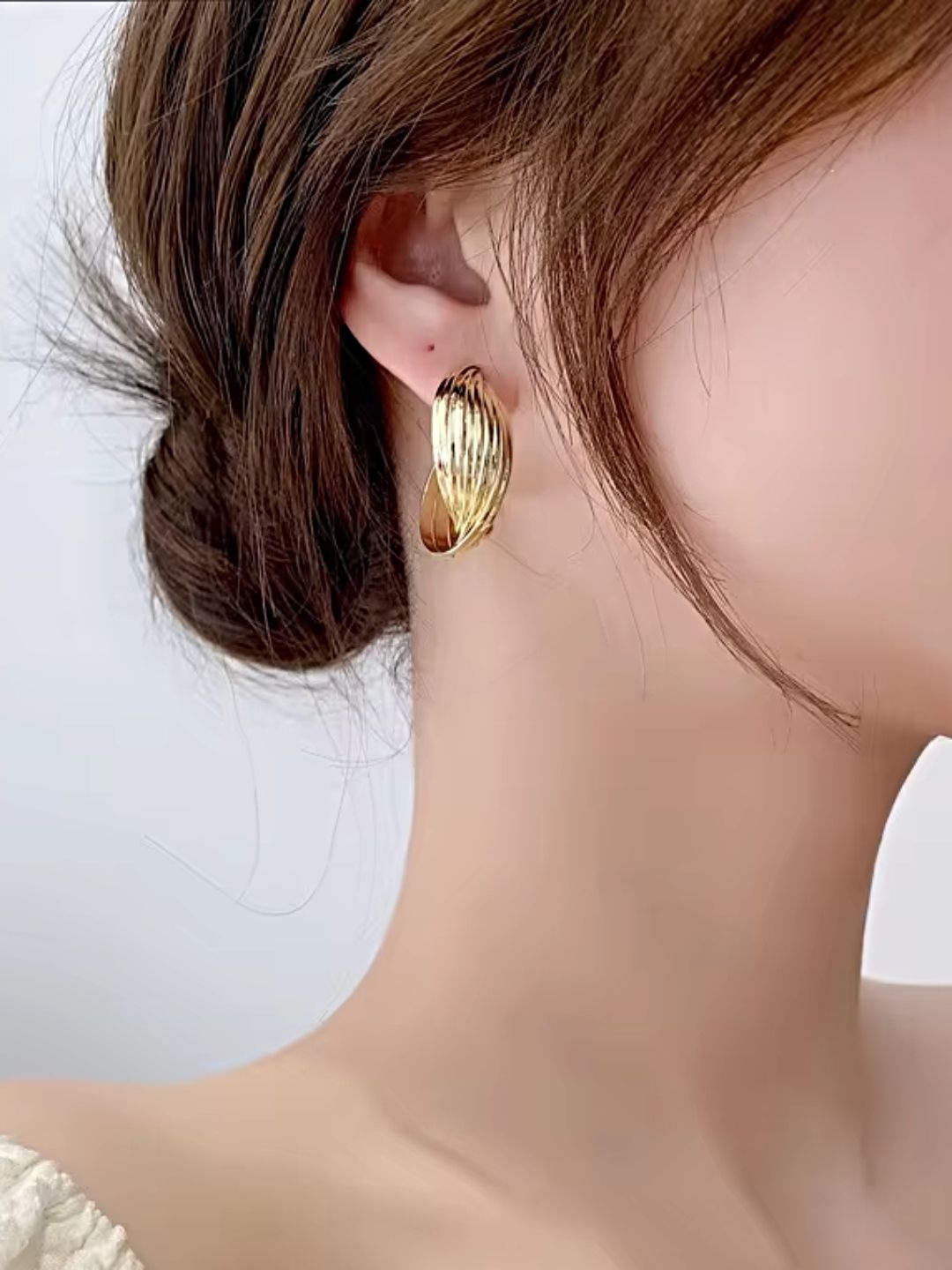 

Proplady Gold-Plated Quirky Hoop Earrings