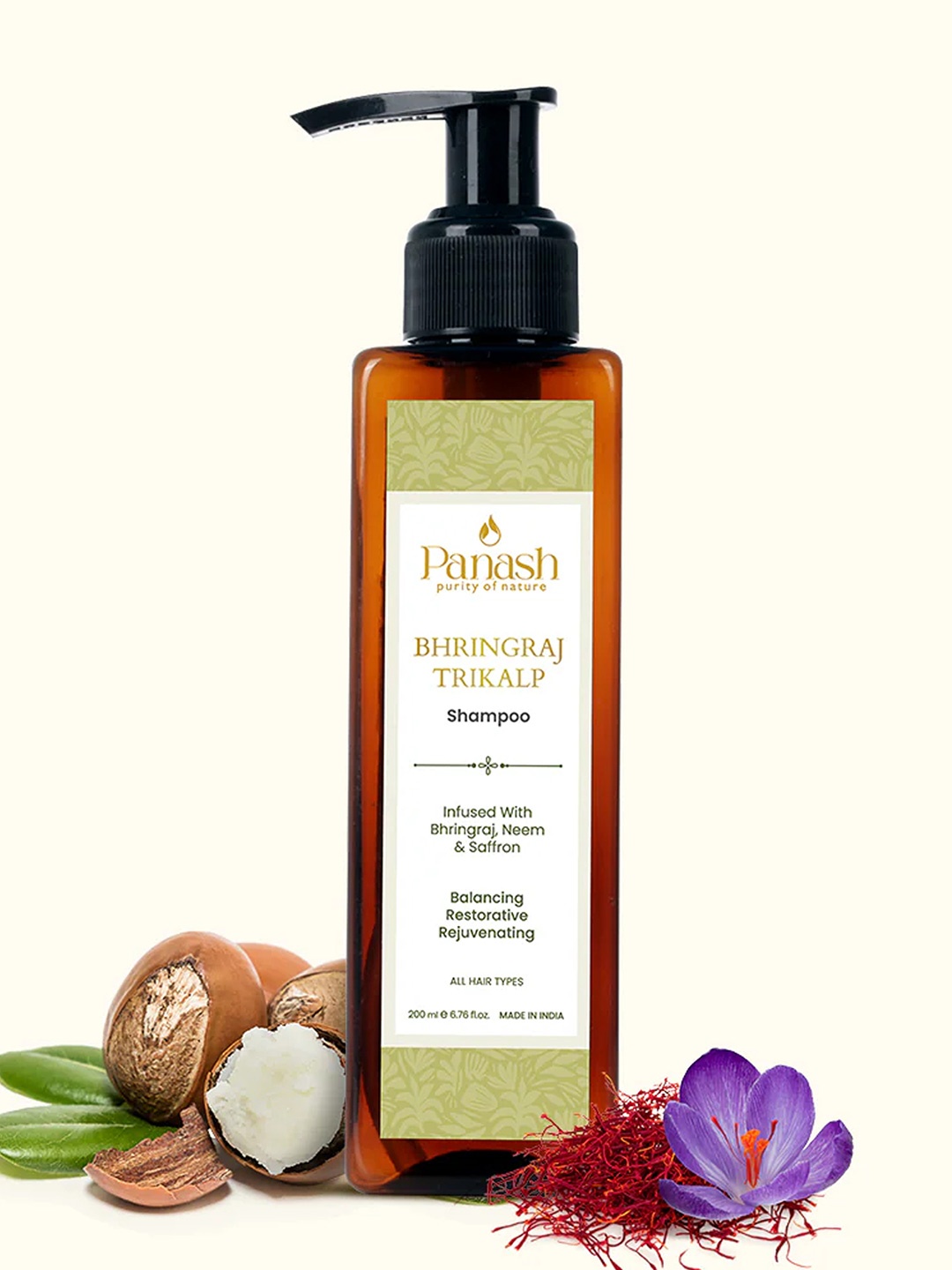 

PANASH Bringraj Trikalp Balancing Restorative & Rejuvenating Shampoo- 200ml, White