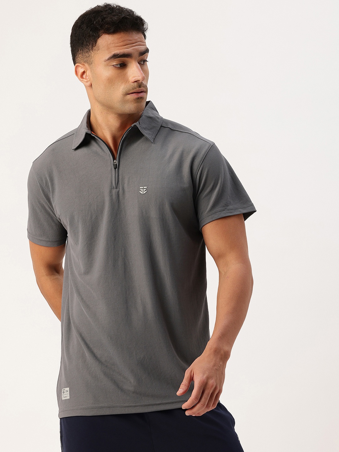 

Sports52 wear Polo Collar Dri-FIT Running T-shirt, Grey