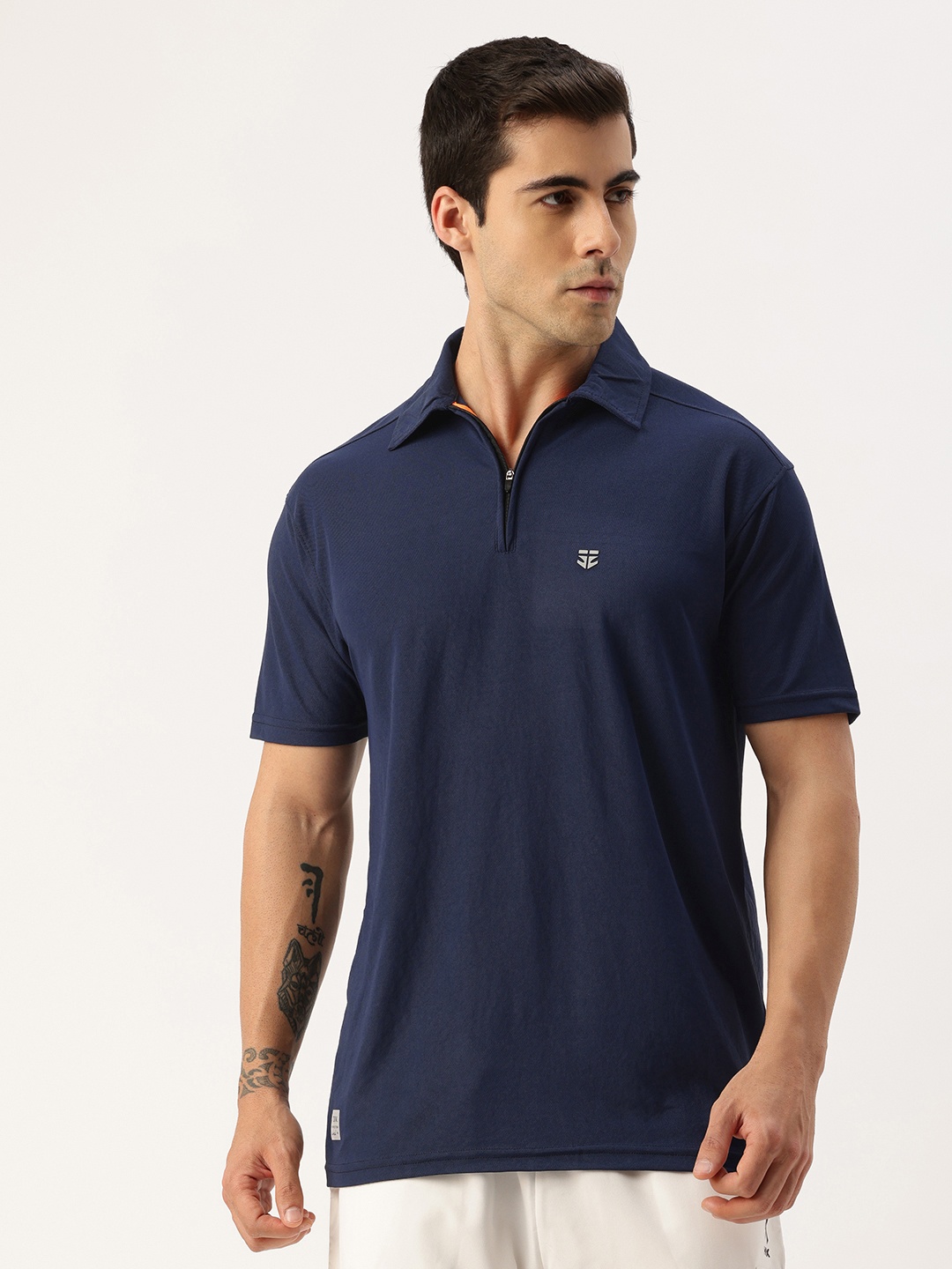 

Sports52 wear Polo Collar Dri-FIT Running T-shirt, Navy blue