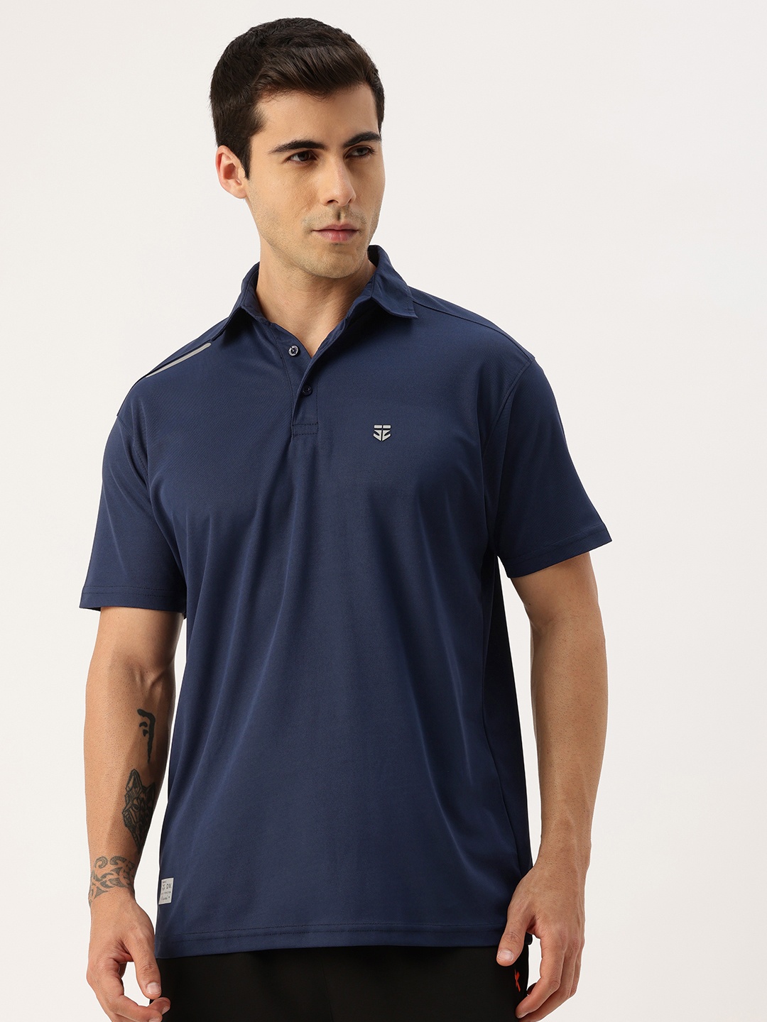 

Sports52 wear Polo Collar Dri-FIT Running T-shirt, Navy blue