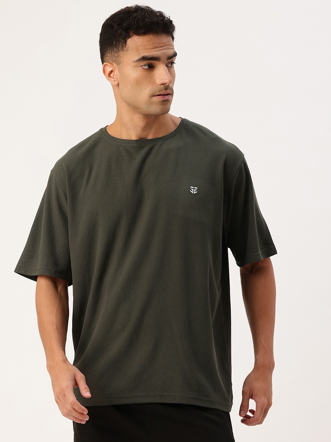 

Sports52 wear Drop-Shoulder Sleeves Relaxed Fit Dri-FIT Running T-shirt, Green