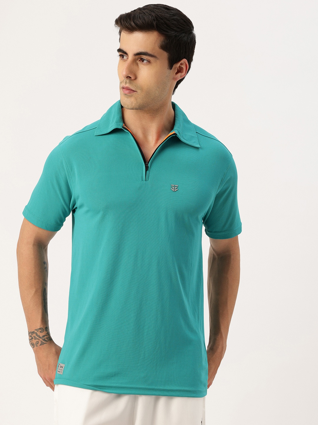 

Sports52 wear Polo Collar Dri-FIT Running Sports T-shirt, Turquoise blue