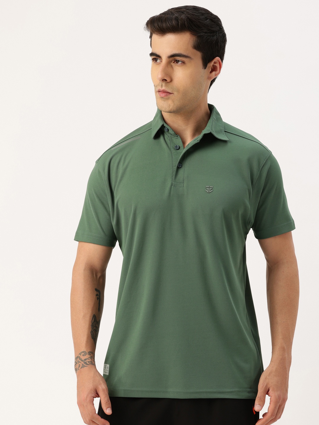 

Sports52 wear Polo Collar Dri-FIT Running T-shirt, Green