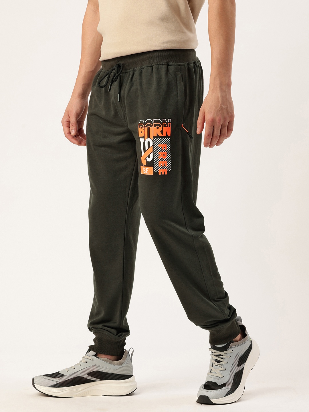 

Sports52 wear Men Typography Printed Sports Track Pants, Olive