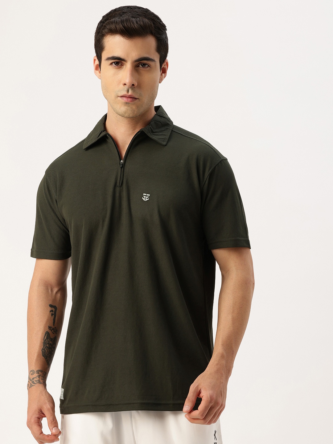 

Sports52 wear Polo Collar Dri-FIT Running T-shirt, Olive