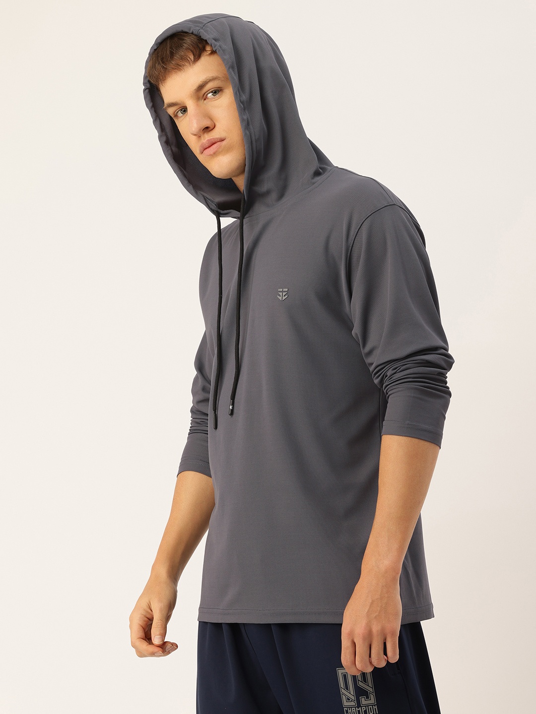 

Sports52 wear Hooded Dri-FIT Running T-shirt, Grey