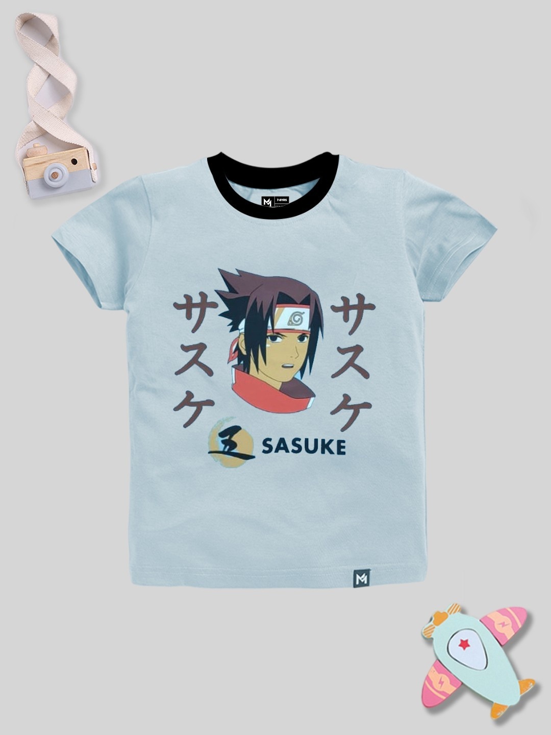

YK X Minute Mirth Boys Naruto Printed Pure Cotton T-shirt, Blue