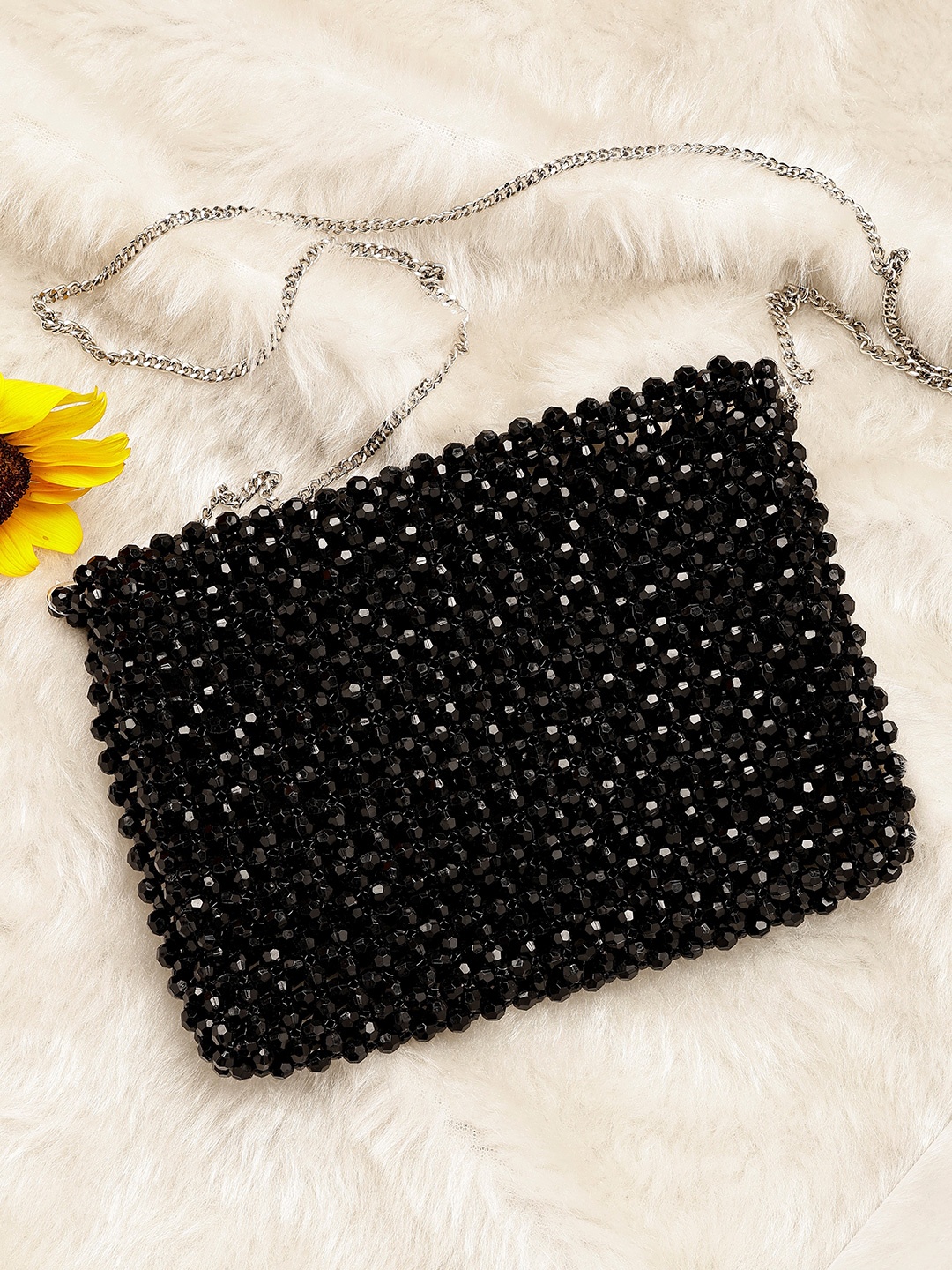 

AQUATAN Structured Handheld Bag with Quilted, Black