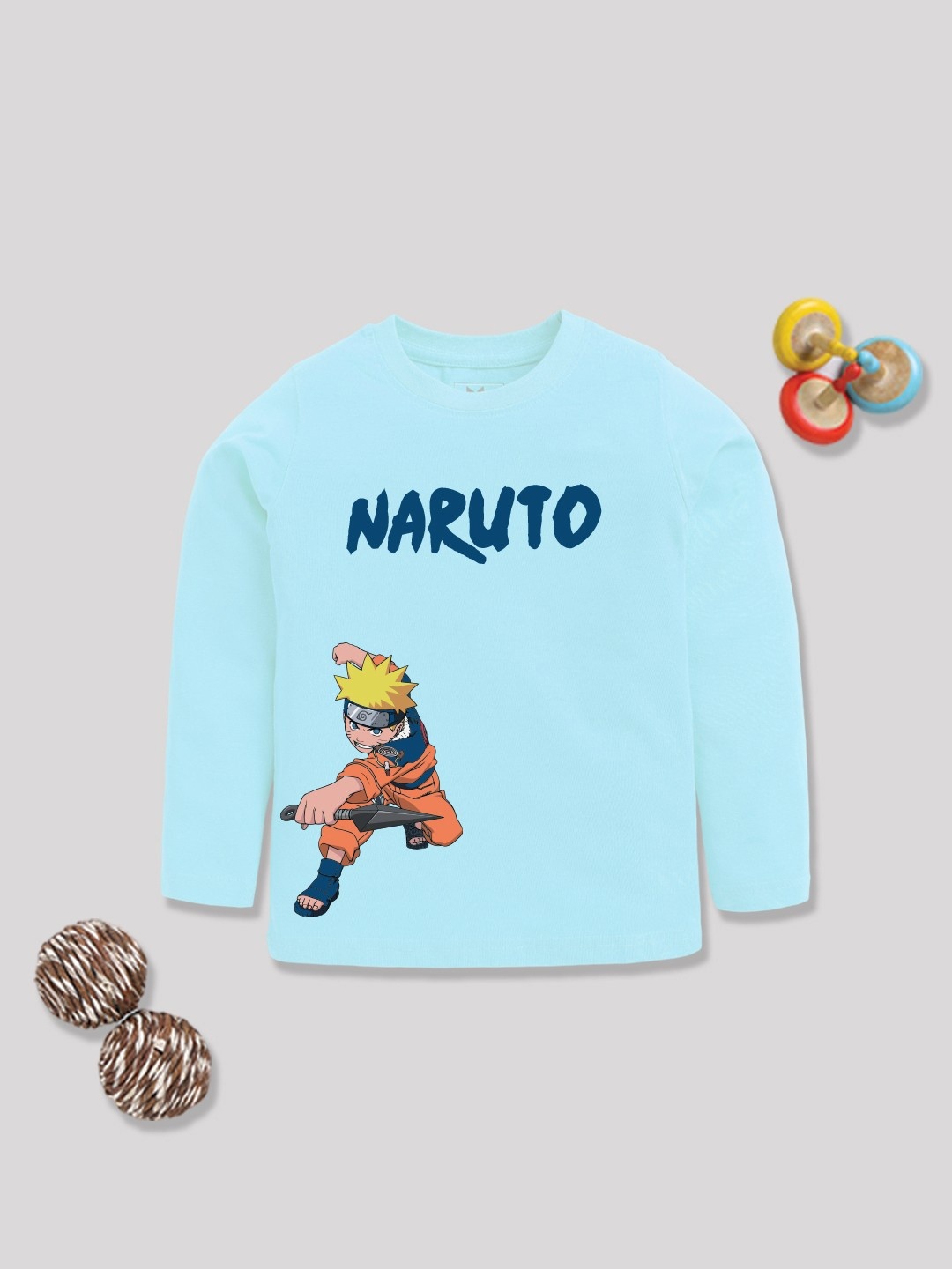 

YK X Minute Mirth Boys Naruto Printed T-shirt, Blue