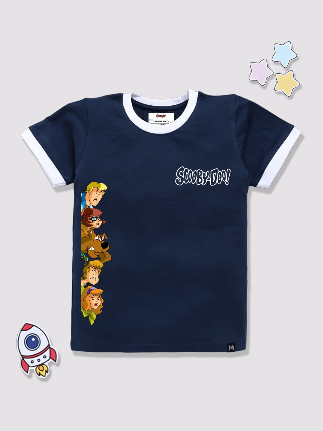 

YK X Minute Mirth Boys Scooby Doo Printed T-shirt, Navy blue