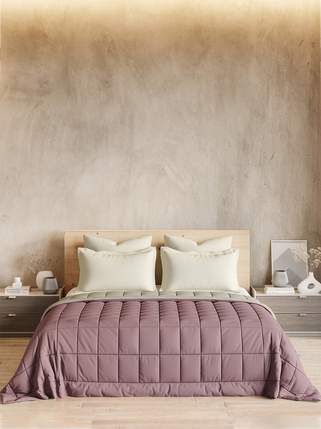 

DDecor Purple AC Room 120 GSM Double Bed Quilt