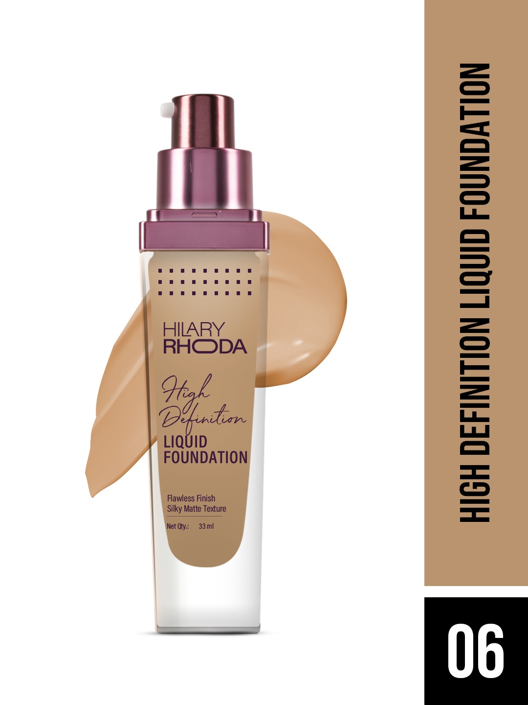 

Hilary Rhoda High Definition Liquid Foundation-33 ml- Radiant Beige-06