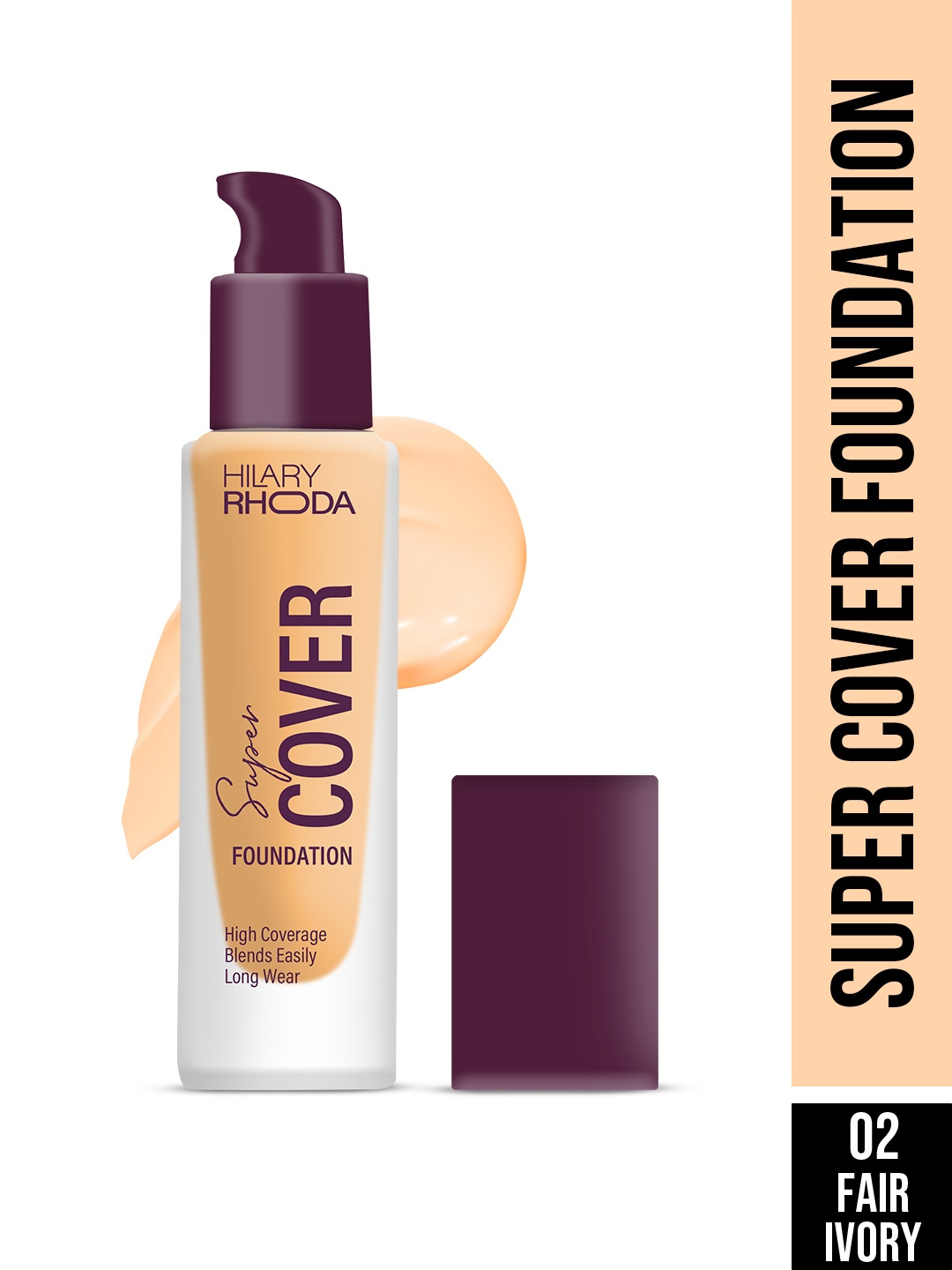 

Hilary Rhoda Super Cover Matte Foundation 30 ml - Fair Ivory 02, Beige