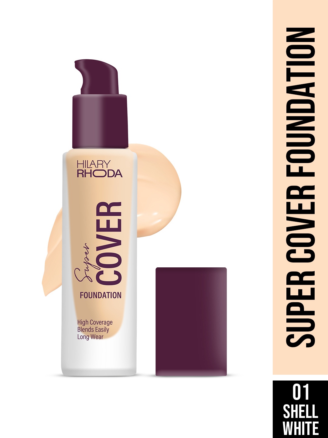 

Hilary Rhoda Super Cover Matte Foundation 30 ml - Shell White 01, Beige