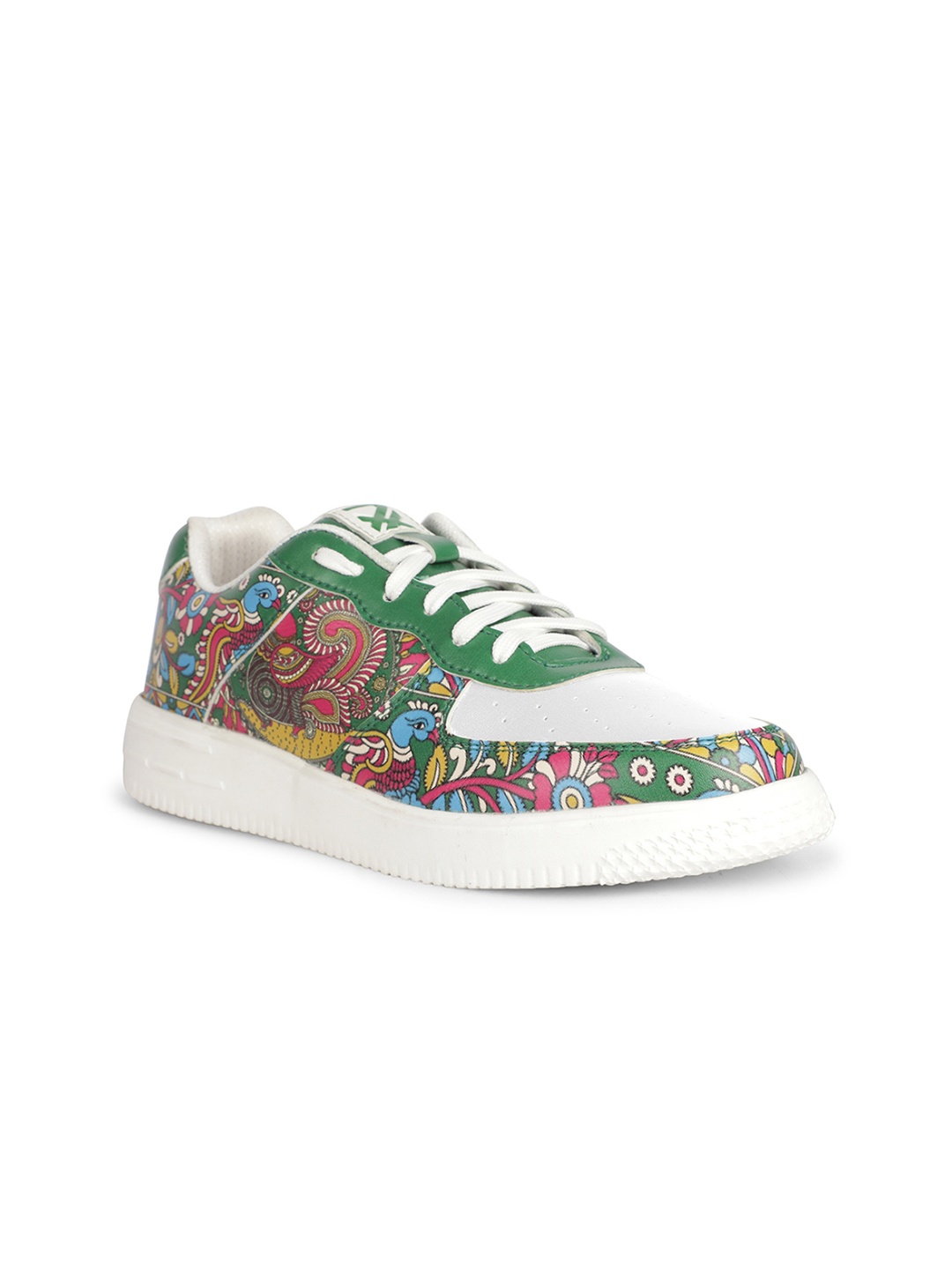 

LIBERTY MJH L06 Women Printed Casual Lace-Up Sneakers, White
