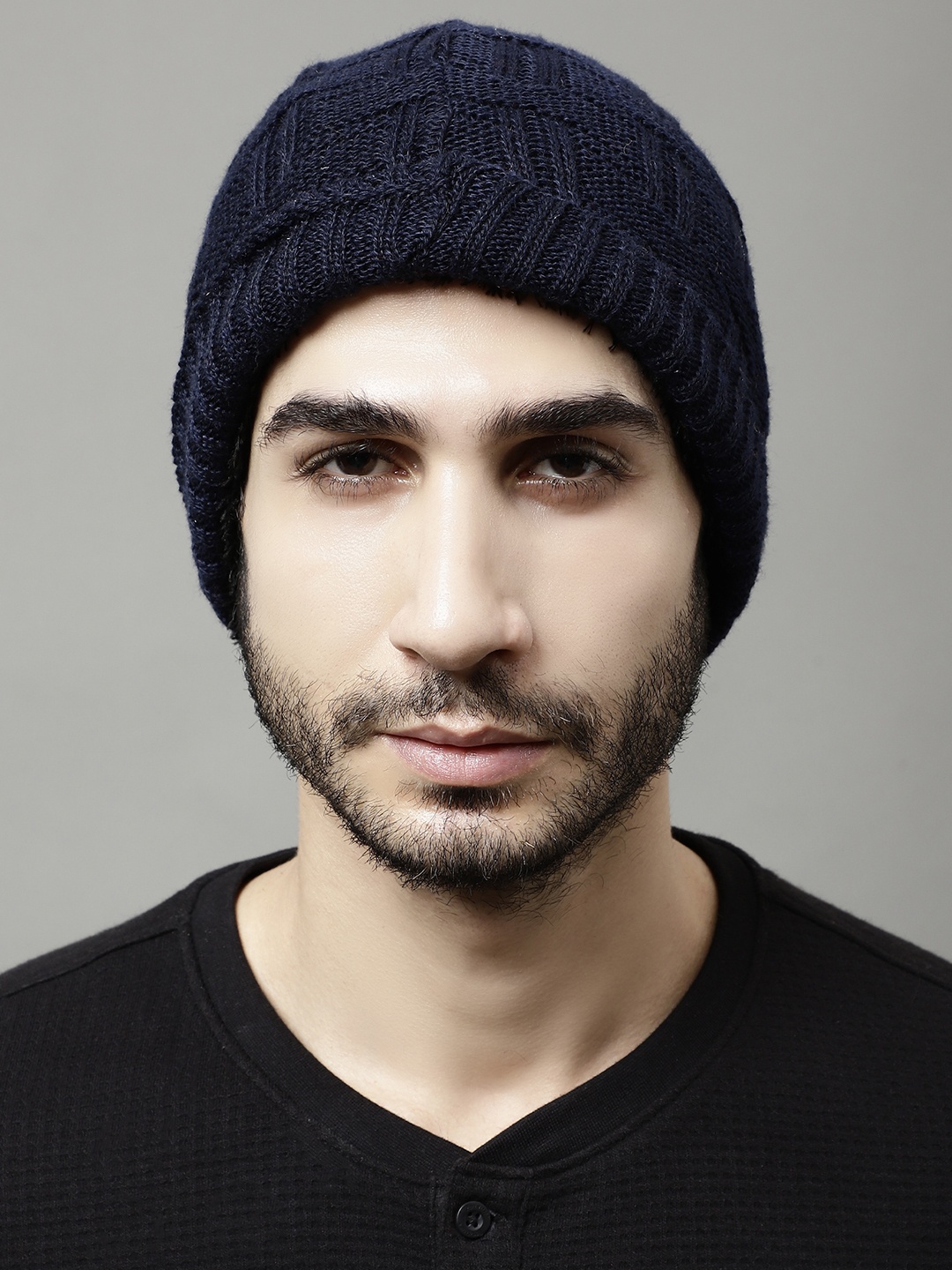 

WEAVERS VILLA Men Beanie, Navy blue