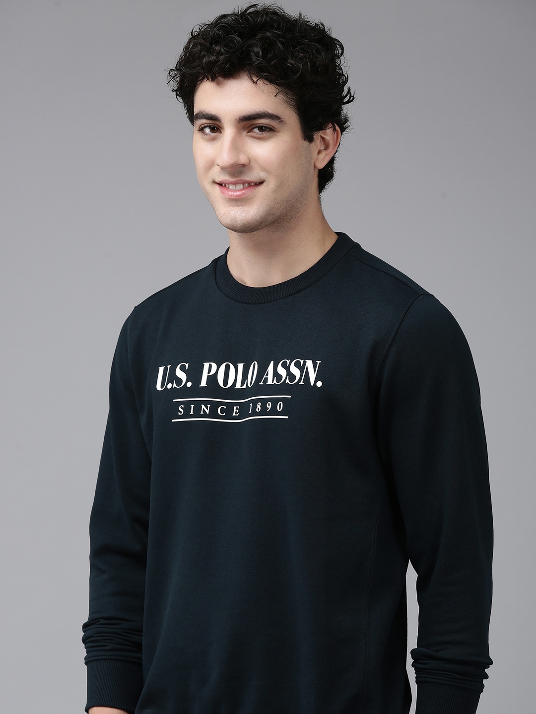 

U.S. Polo Assn. Brand Logo Printed Sweatshirt, Navy blue