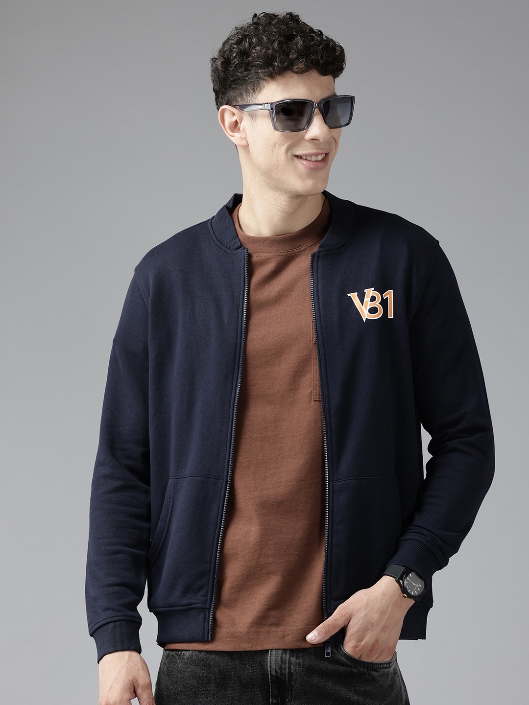 

Van Heusen Sport Slim-Fit Brand Logo Printed Sweatshirt, Navy blue