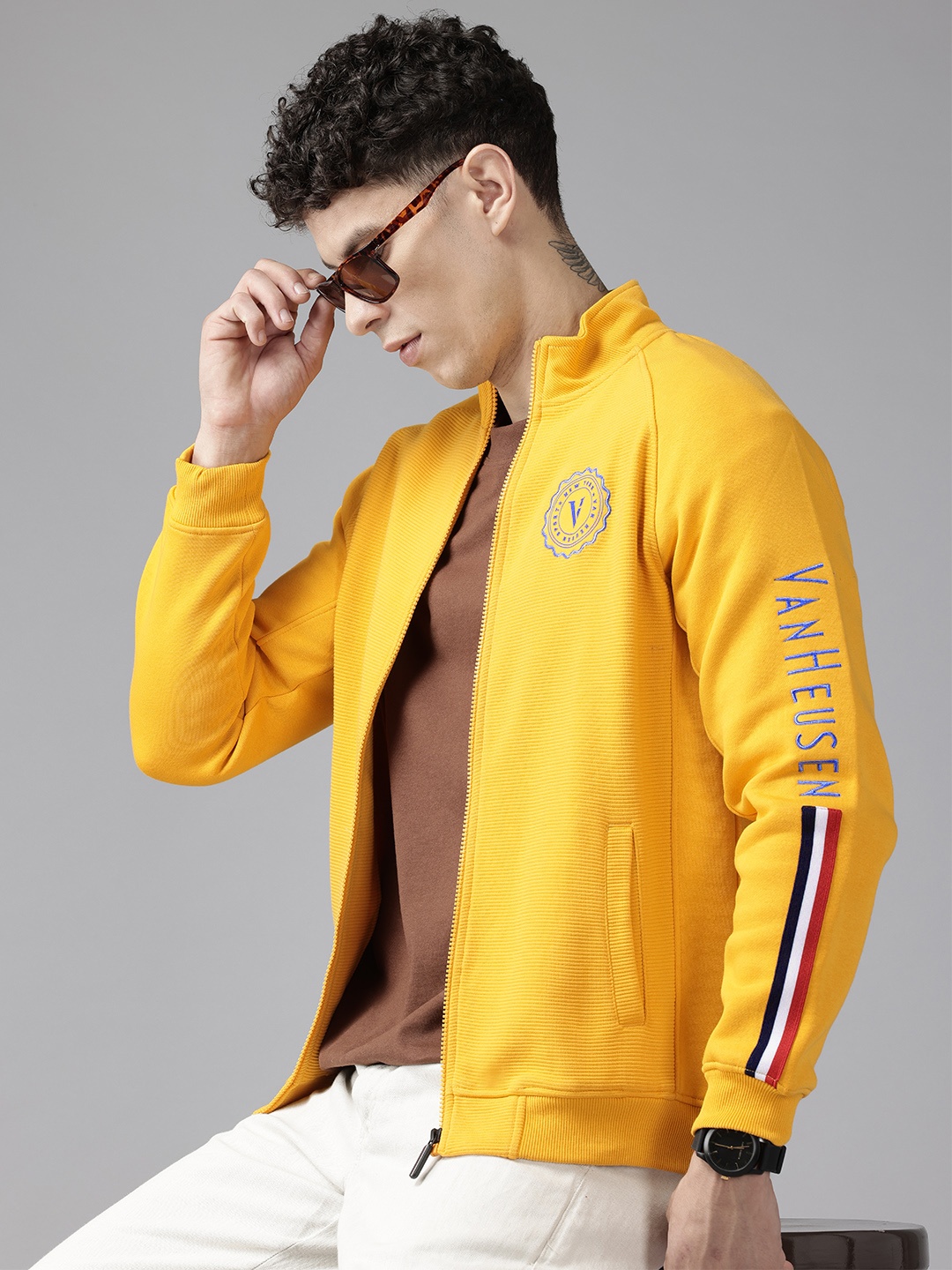 

Van Heusen Sport Brand-Logo Printed Sweatshirt, Yellow