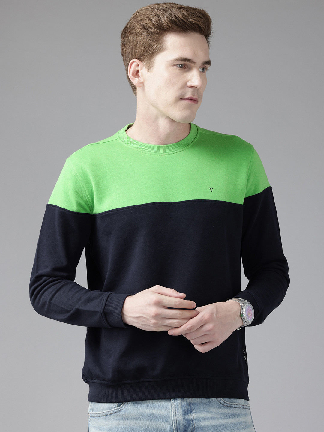 

Van Heusen Sport Colorblocked Slim-Fit Sweatshirt, Navy blue
