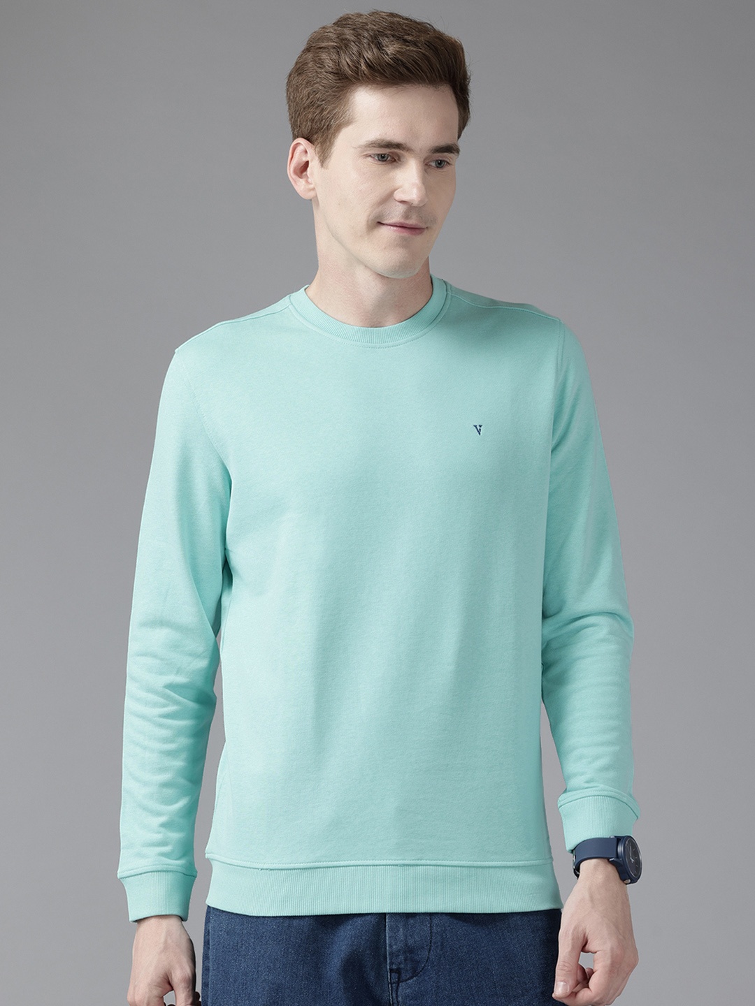 

Van Heusen Sport Slim-Fit Sweatshirt with Brand-Logo Detailing, Blue