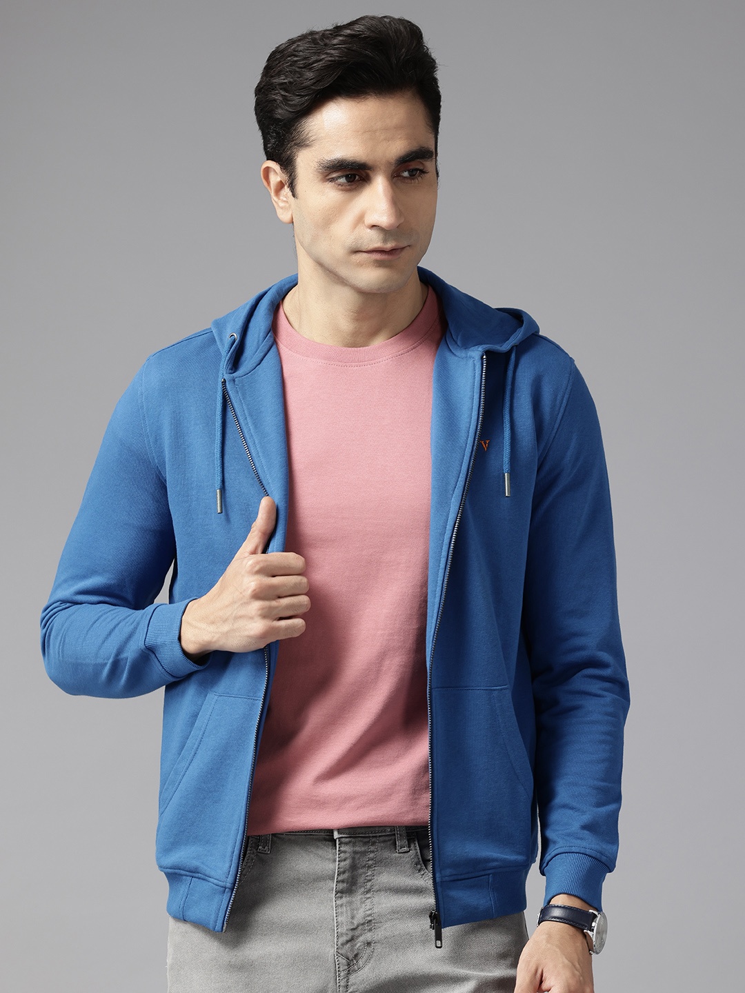 

Van Heusen Sport Hooded Front Open Sweatshirt, Blue