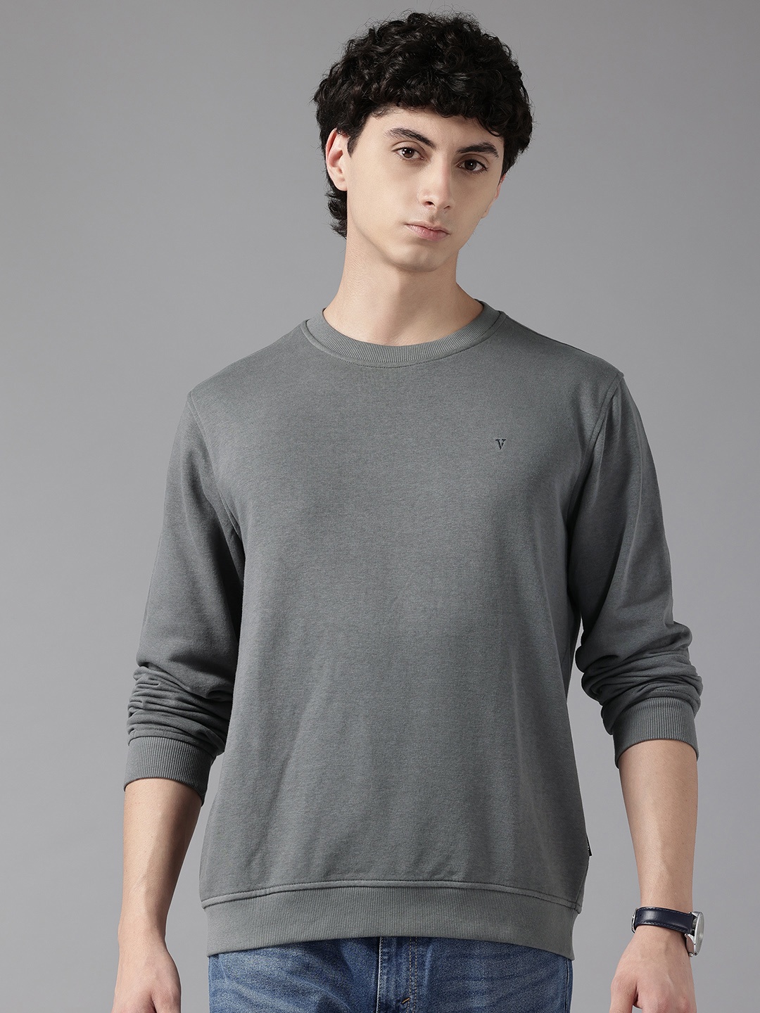 

Van Heusen Sport Pullover Round Neck Sweatshirt, Grey