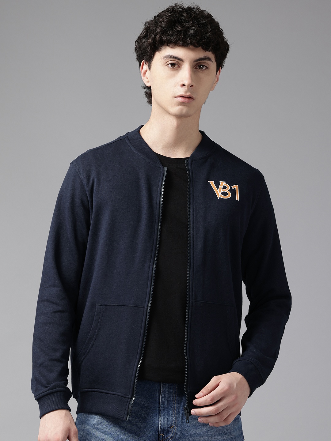 

Van Heusen Sport Front Open Sweatshirt, Navy blue