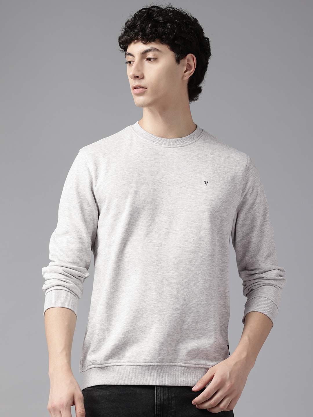 

Van Heusen Sport Men Sweatshirt, Grey melange