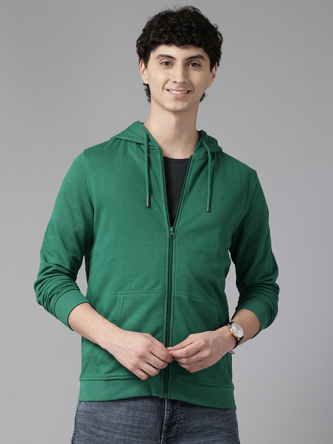 

Van Heusen Sport Men Hooded Sweatshirt, Green
