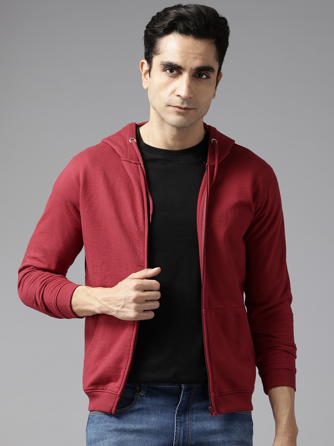 

Van Heusen Sport Open-Front Hooded Sweatshirt, Maroon