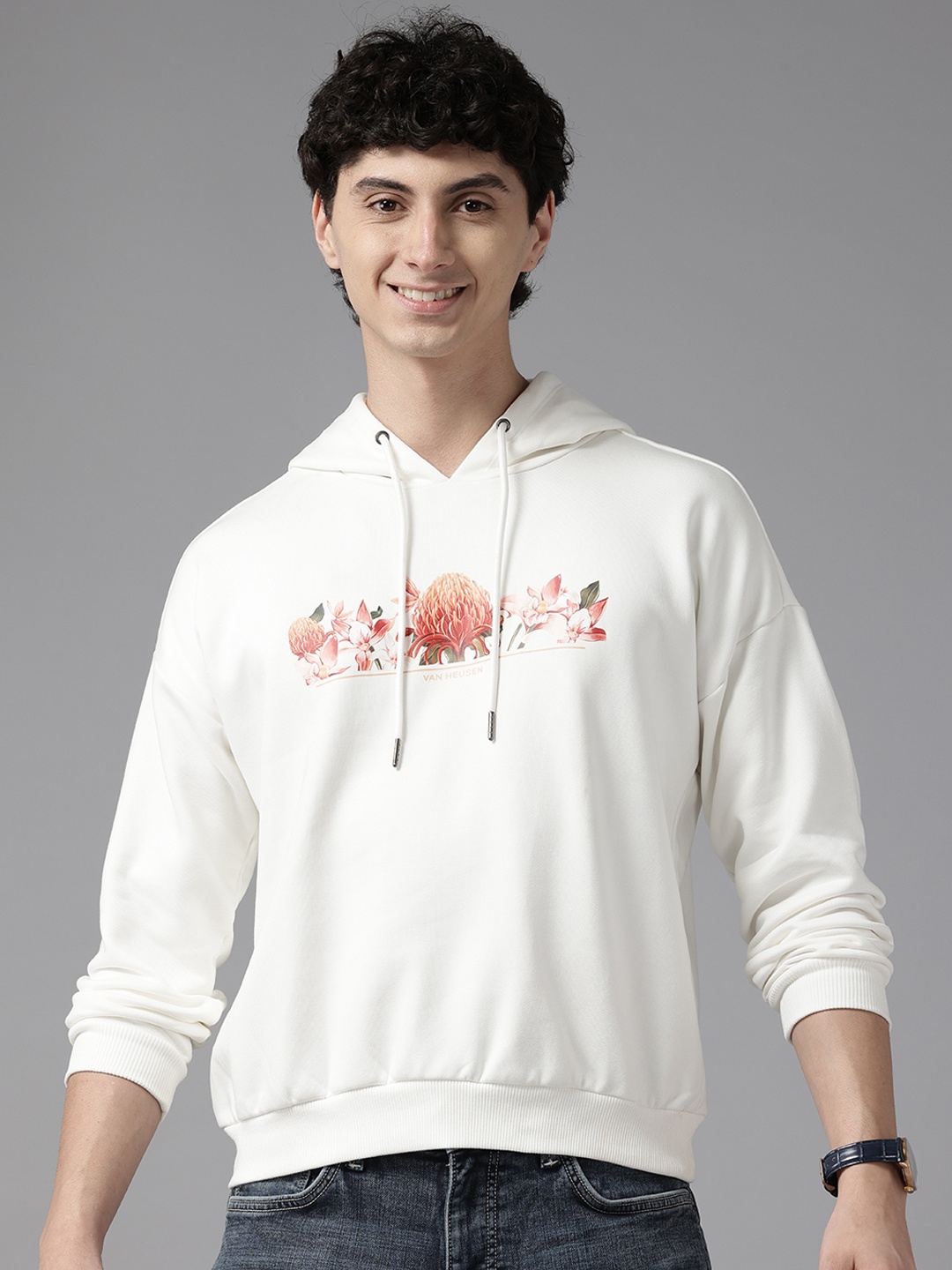 

Van Heusen Sport Floral Print Hooded Sweatshirt, White