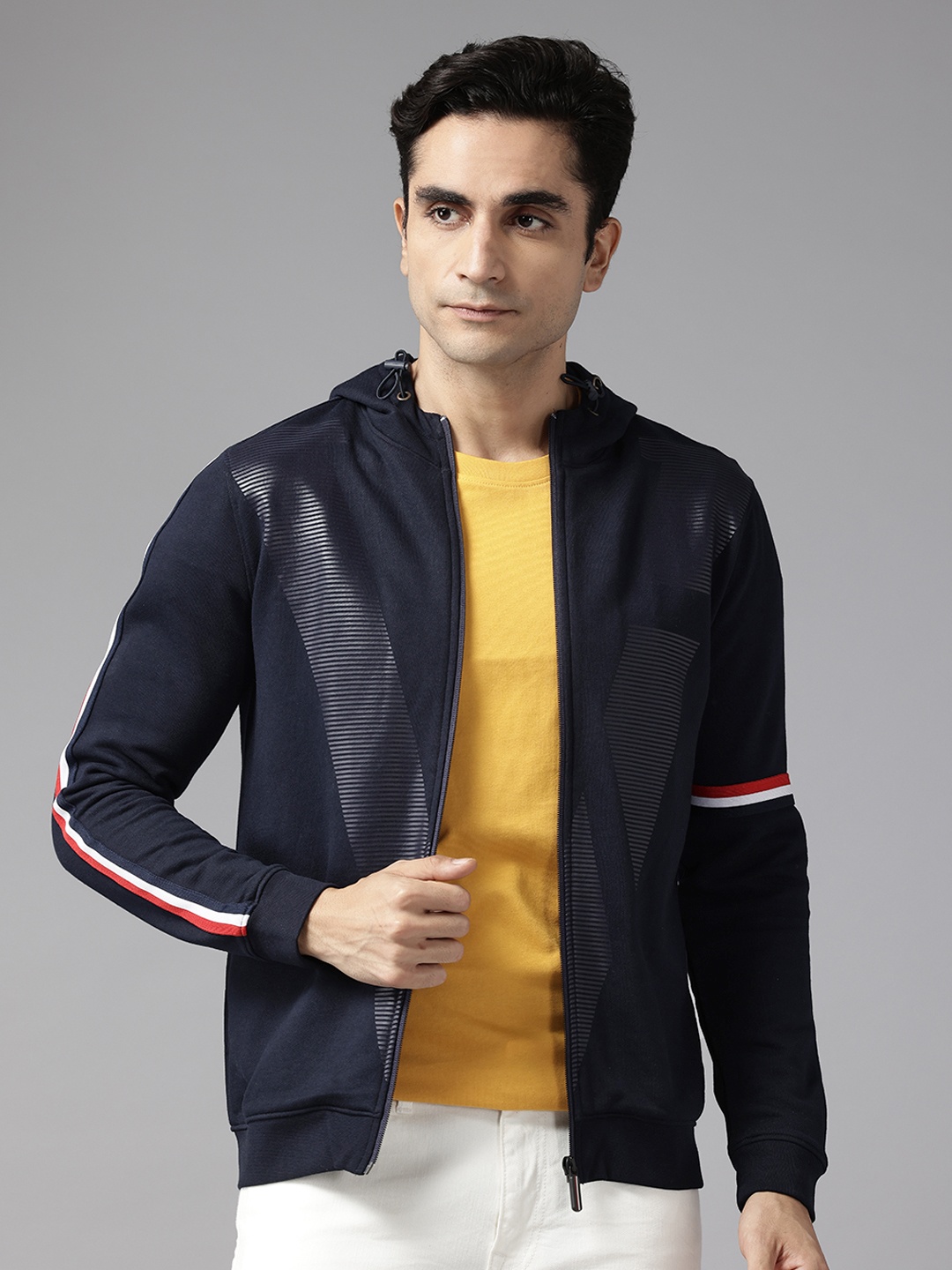 

Van Heusen Sport Printed Hooded Sweatshirt, Navy blue
