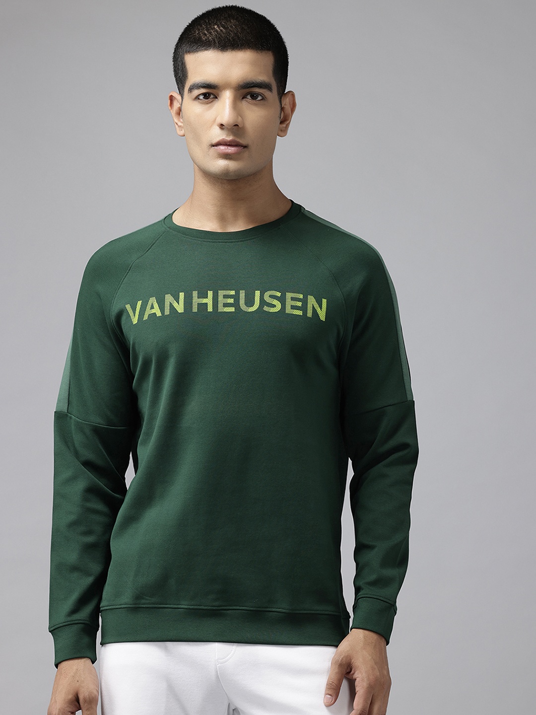 

Van Heusen Flex Long Sleeves Printed Sweatshirt, Green