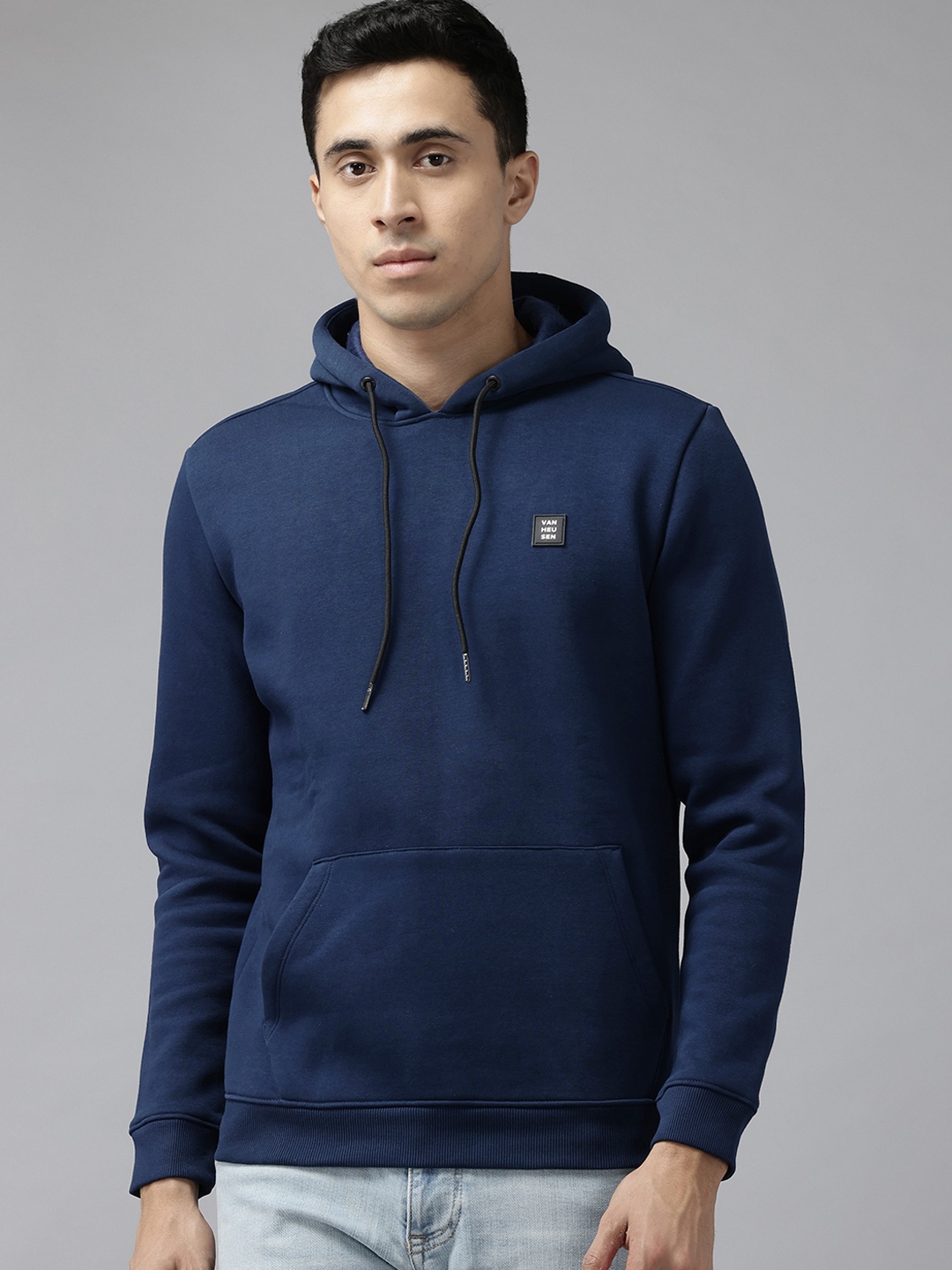 

Van Heusen Flex Long Sleeves Hooded Sweatshirt, Navy blue