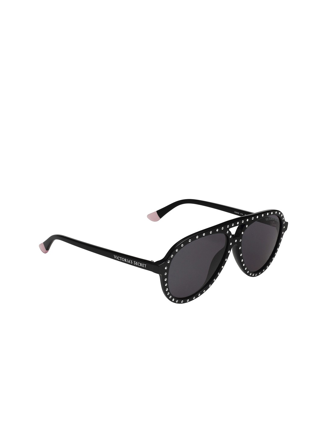 

Victoria's Secret Women Aviator Sunglasses with UV Protected Lens - VS0006/S 01A 56, Black